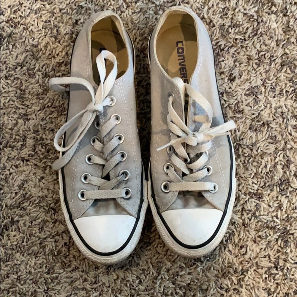 Converse lace ups- grey/blue color!
